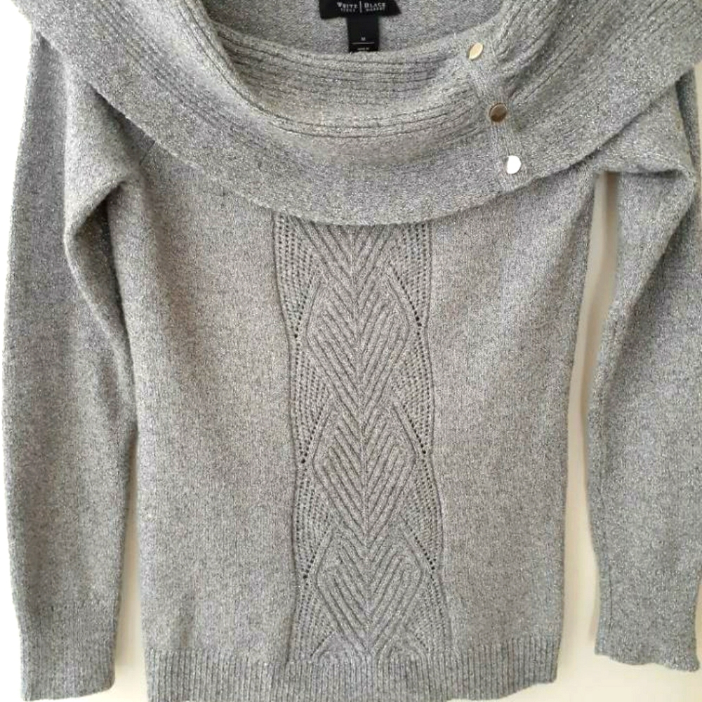 White house/Black market silver sweater